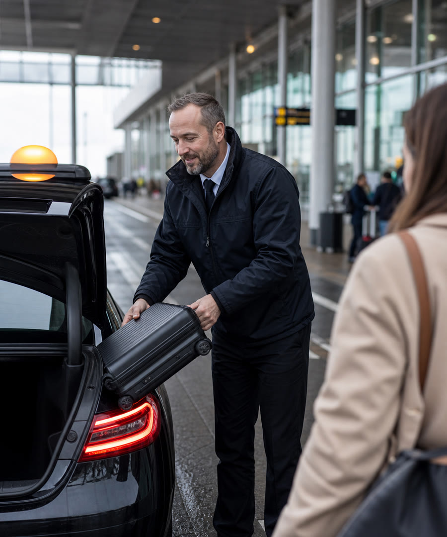 Taxiairport förare
